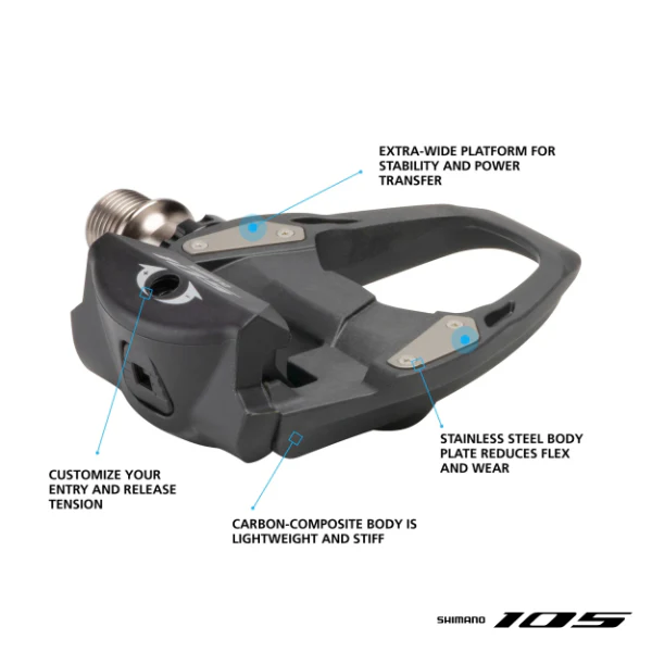 Shimano 105 PD-R7000 Spd-sl Pedals Carbon - Image 5